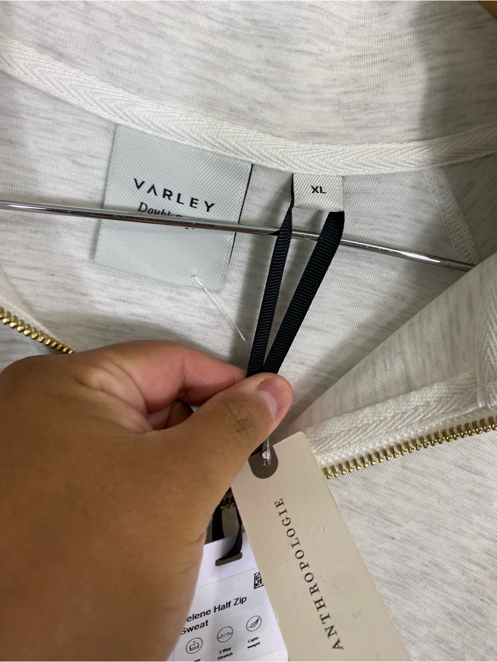 Varley Selene Half Zip Sweatshirt Light Gray XL - Picture 2 of 7